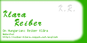klara reiber business card